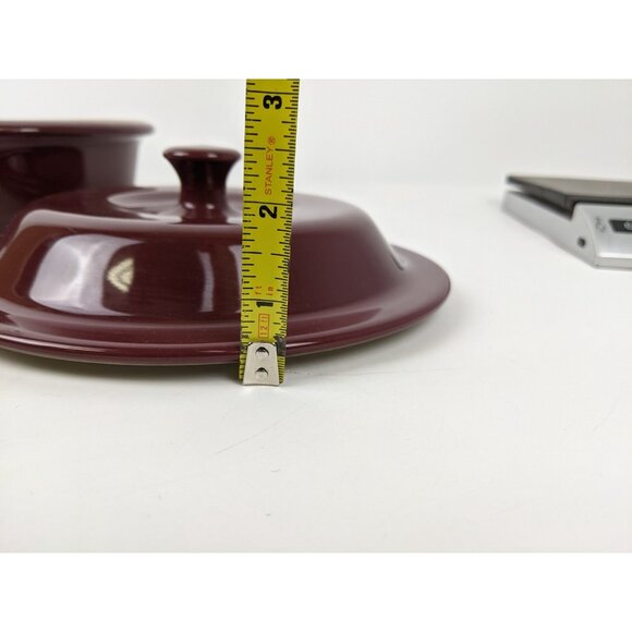 Pampered Chef Stoneware 6 cup 1.5 L Round Cranberry Covered Casserole Baker 1153 - Picture 12 of 13